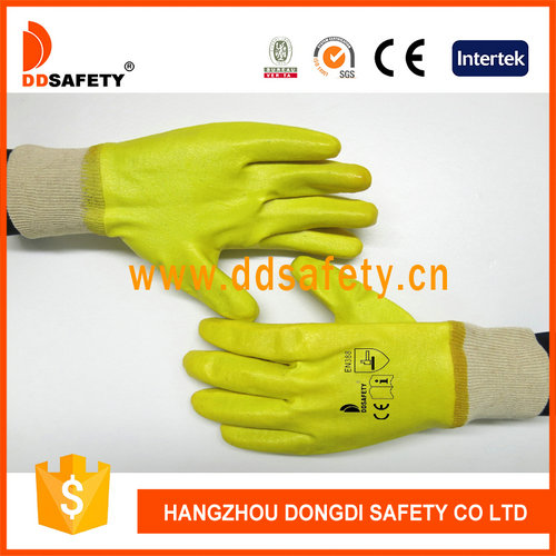 Cotton with nitrile coated glove-DCN403